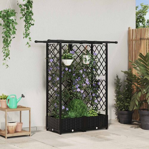  Povišeni krevet s mrežom i krovom Crna 124 x 40 x 123 cm PP Cene
