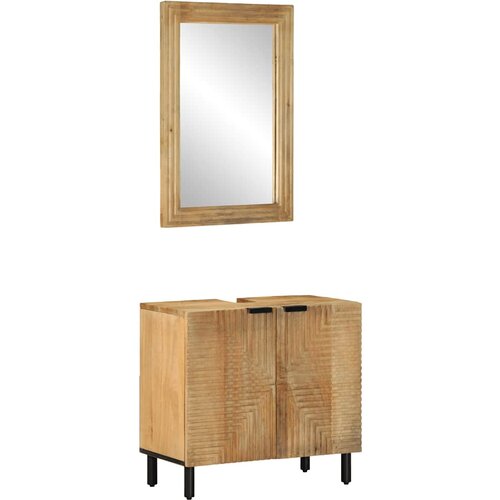 vidaXL 2 kosa kopalniškega pohištva Brown Solid Wood Mango Cene
