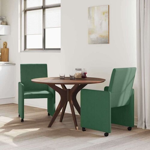  Trpezarijske stolice 2 pcs Siva zelena 57 x 66 x 94 cm Slike