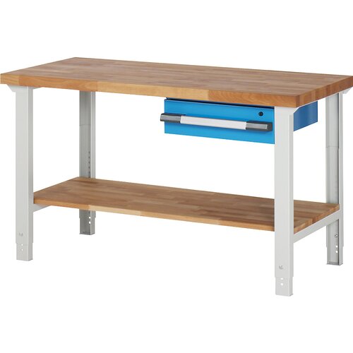 eurokraft pro Delovna miza, modularni sistem serije 7, 1 predal, 1 odlagalna polica, ŠxG 1500 x 700 mm Cene