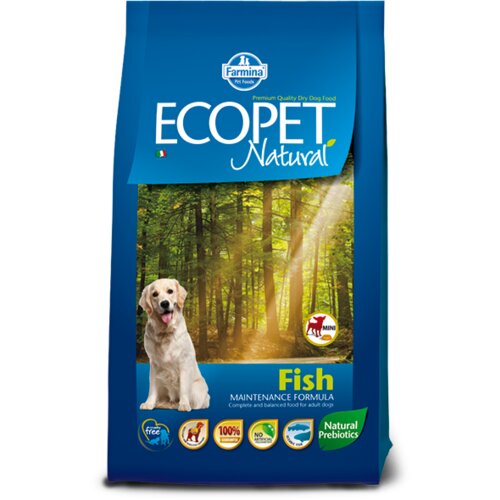 ECOPET NATURAL suva hrana za odrasle pse, Ukus ribe, 12kg Slike
