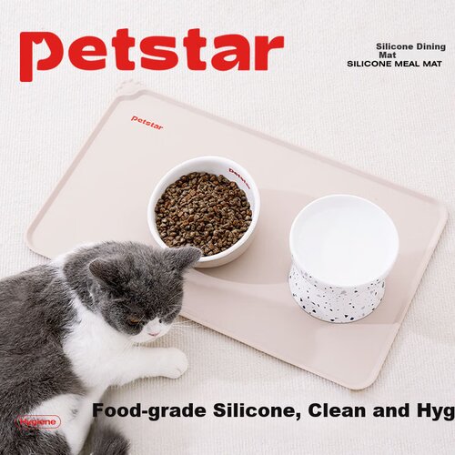  Petstar Podloga za posude za hranu, Smeđe boje Slike