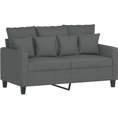  3-dijelni set sofa s jastucima tamnosivi od tkanine Slike
