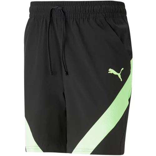 Puma Športne hlače 'Fit 7' svetlo zelena / črna