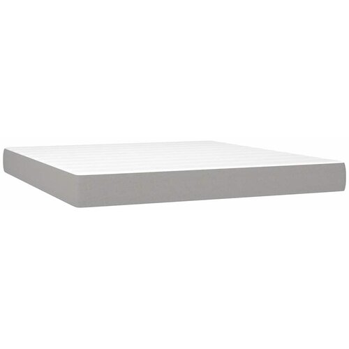  Krevet box spring s madracem LED svjetlosivi 180x200 cm tkanina Slike
