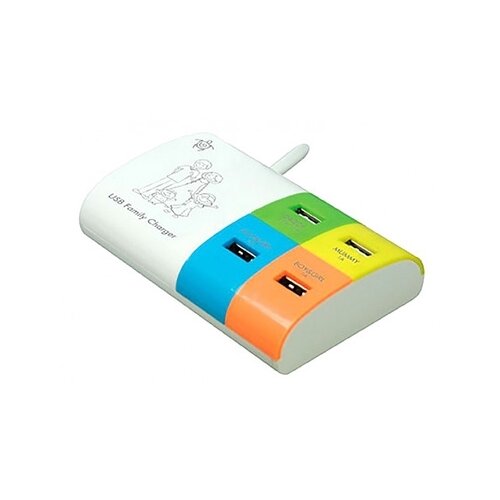 Mediacom Punjač FAMILY CHARGER 4PORT - USB M-USBPS4F Slike