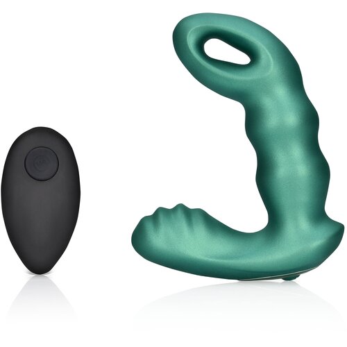 Ouch! Beaded Vibrating Prostate Massager with Remote Control Metallic Green Cijene