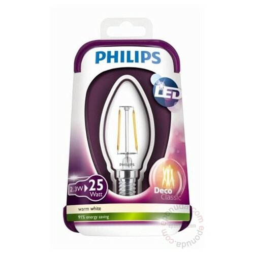 Philips LED sijalica E14 25W (25W) 250 lm 2700 K 97x35mm B35 CL PS360 Slike