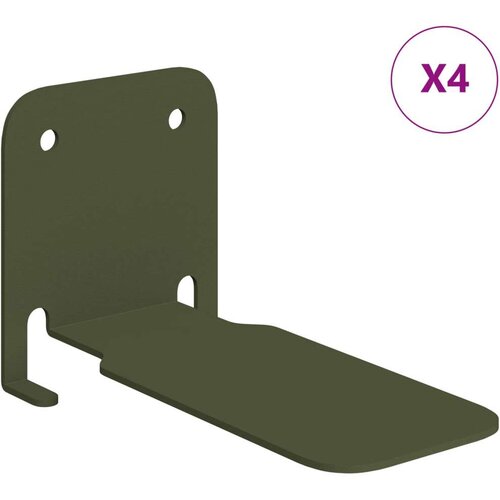  Lebdeća polica Zidne 4 pcs Maslinasto zelena 6 x 10 8 x 6 6 cm - Maslinovo zelena 4 Slike