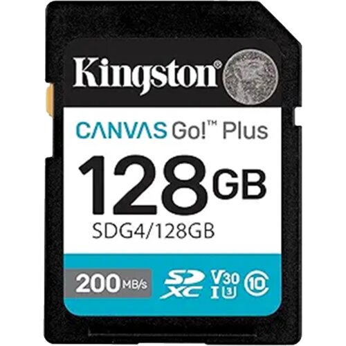 Sd card Kingston 128 GB G4/128GB XC,r/w:200/160MB/s, DSLRs, mirrorless cameras, 4K video Cijene