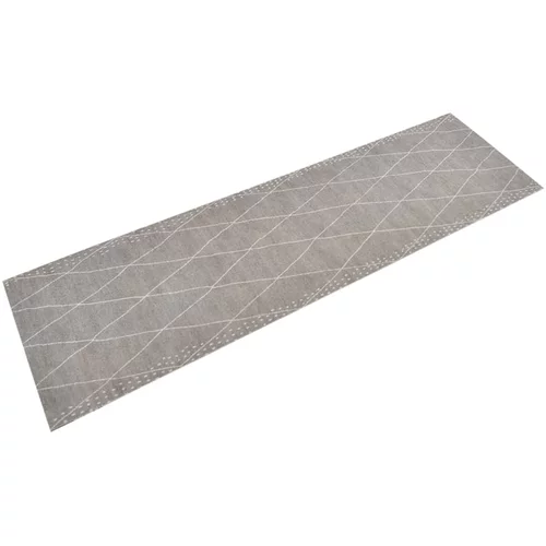 Kuhinjski tepih perivi s uzorkom rombova 45 x 150 cm baršunasti
