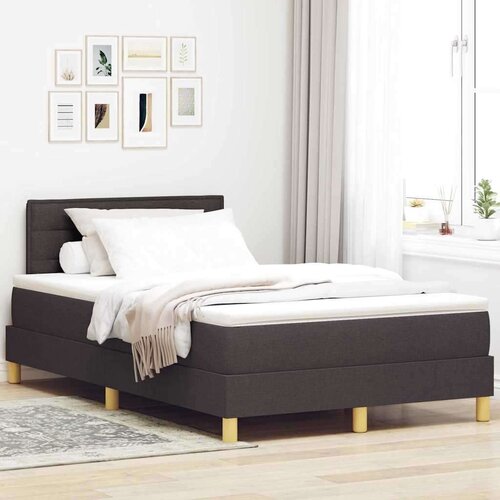  Boxspring krevet s madracem Tamno smeđa 120 x 190 cm tkanina Cijene