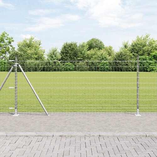 vidaXL evro ograja z 13 sponkami 1x25 m pocinkano jeklo Cene