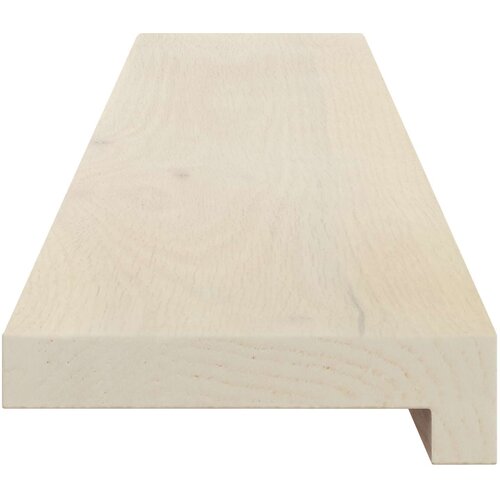  Stepenica 4 kom. 90 x 30 x 2 cm Bijela Čvrsto Hrastovo Drvo Slike