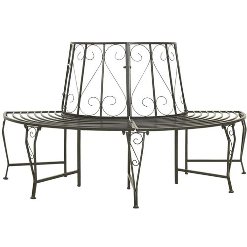  Zaobljena drevesna klop 160 cm jeklo Cene