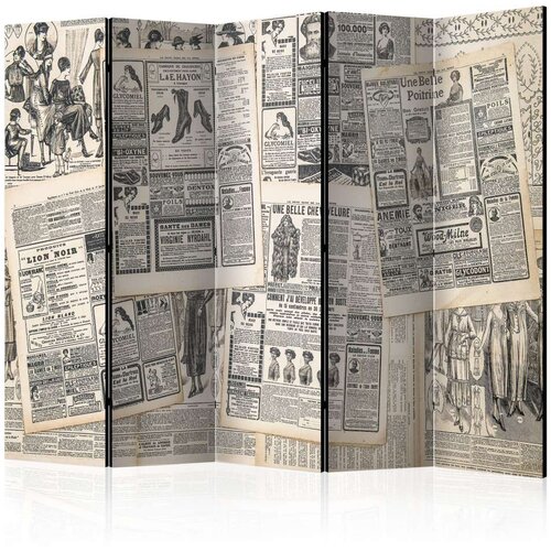 Paravan u 5 dijelova - Vintage Newspapers II [Room Dividers] 225x172 Cijene