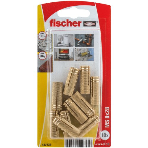 Fischer Mesing tipla MS (Metrički navoj, &amp;Oslash; x D: 8 x 28 mm, 10 Kom.) Slike
