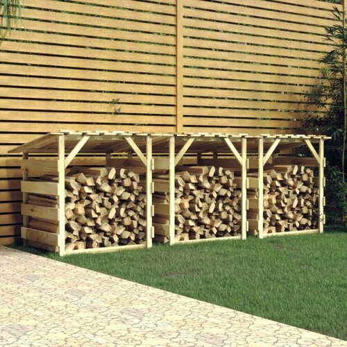 vidaXL Pergola s streho 3 kosi 100x90x100 cm impregnirana borovina Cene