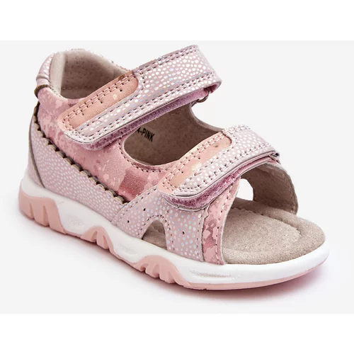 Kesi Children's comfortable Velcro sandals Pink Alaska