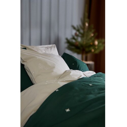JUNA Temno zelena enojna posteljnina iz bombažnega perkala 140x200 cm Christmas Fable &amp;ndash; Slike