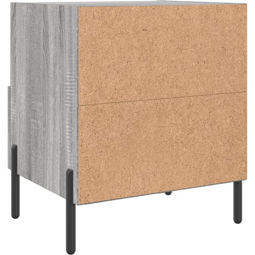  Noćni ormarići 2 kom boja hrasta 40x35x47,5cm konstruirano drvo Siva Slike