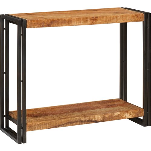 VidaXL Konzolna miza Rjava 90 x 33 x 75 cm Trden robusten mangov les Slike