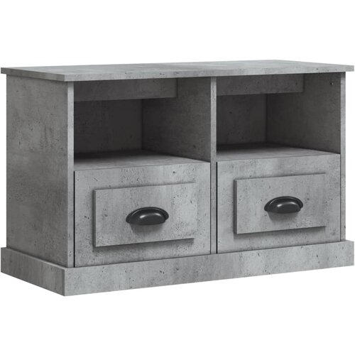 Maison Chic TV omarica - TV stojalo - Televizijska omarica betonsko siva 80x35x50 cm inženirski les, (21698943) Slike