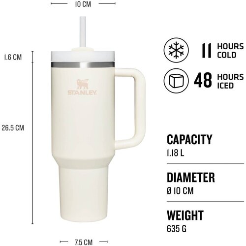 Stanley Kremno bela termoska 1,18 l Quencher H2.O FlowState &amp;ndash; Slike