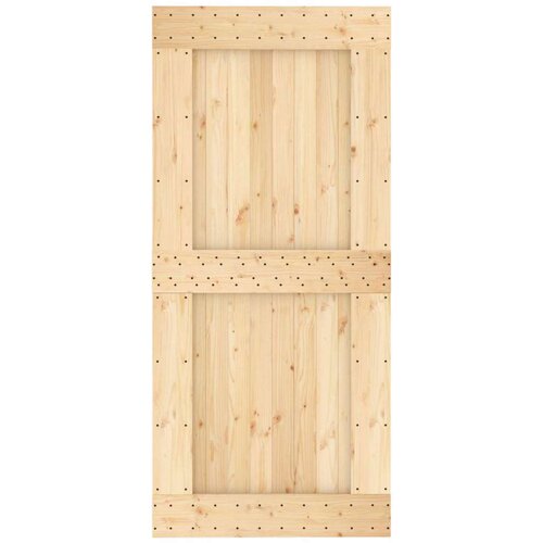  Klizna vrata Prirodna i bijela 95 x 210 cm Čvrsta borovina Cene