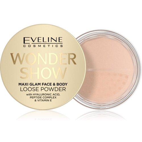 Eveline Cosmetics Wonder Show posvjetljujući puder u prahu za lice i tijelo Maxi Glam 6 g Slike