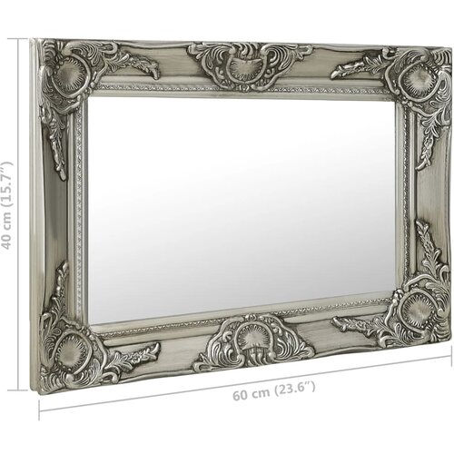  Zidno ogledalo u baroknom stilu 60 x 40 cm srebrno Slike