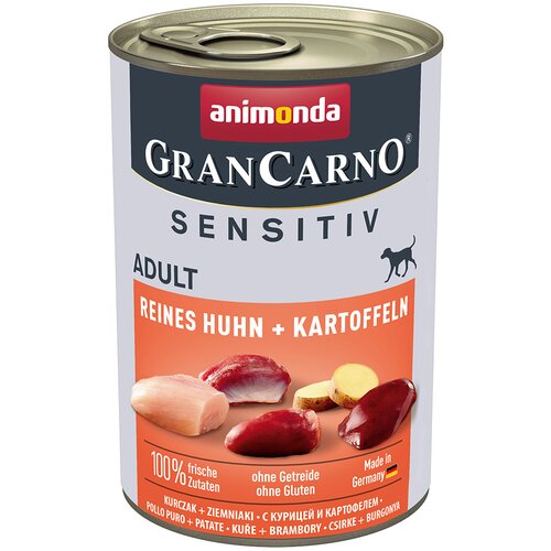 Animonda GranCarno Adult Sensitive 24 x 400 g - Piščanec in krompir Cene