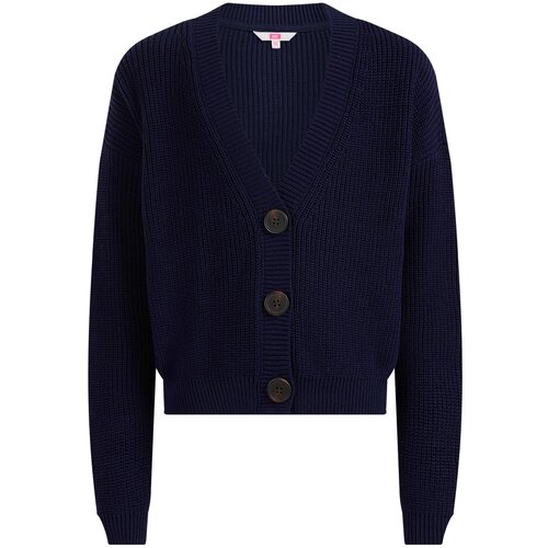 WE Fashion Pletena jopa temno modra Slike