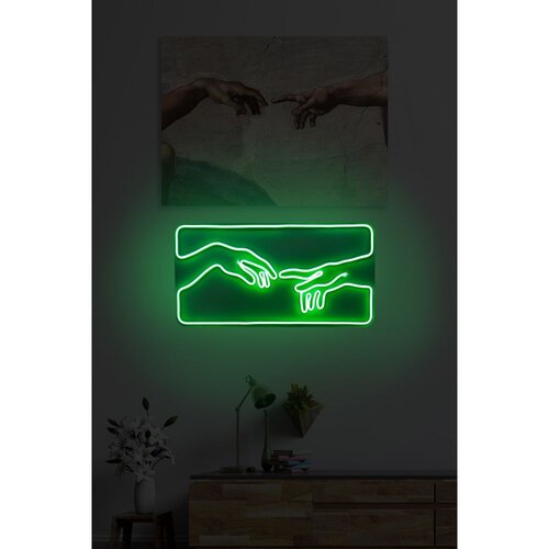 Wallity Dekorativna plastična LED rasveta Creation of Adam Green Cene
