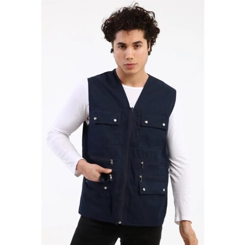 Dewberry 94105 Multi-Pocket Mens Vest-NAVY Slike