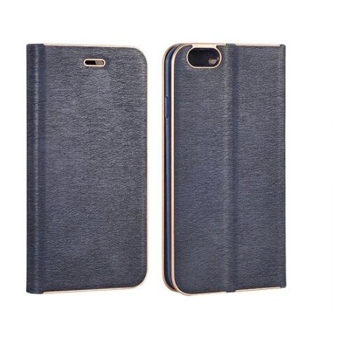  Premium preklopna torbica Samsung Galaxy A72 A726 5G - modra z zlatim robom Slike