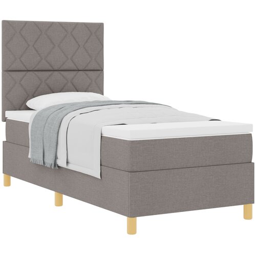 VidaXL Krevet s boxspringom i madracem taupe 100x200 cm tkanina Slike