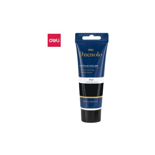 Deli AKRILNA BOJA U TUBI CRNA 75ml EC75-BK Cene