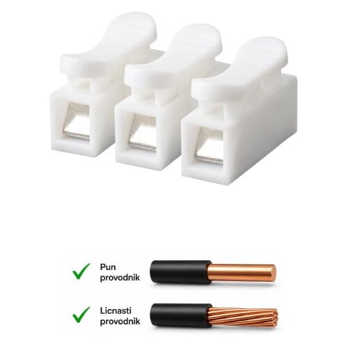 Bezvijačna luster klemna 3P, 400V/5A, 0.2-1.5mm2 Cene