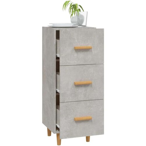  Komoda siva boja betona 34 5x34x90 cm od konstruiranog drva Slike