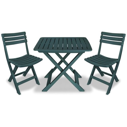  3-dijelni sklopivi bistro set plastični zeleni Cijene