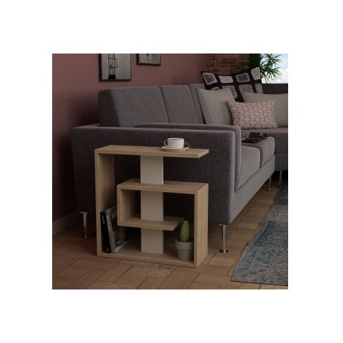 Hanah home pomoćni stočić saly sonoma oak white Slike