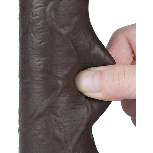 Lovetoy 2024 Sliding-Skin - slojeviti dildo s testisima - 18,3 cm (smeđa) Slike