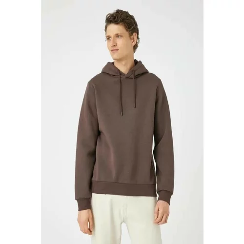 Koton Men's Basic Hooded Sweatshirt Long Sleeve