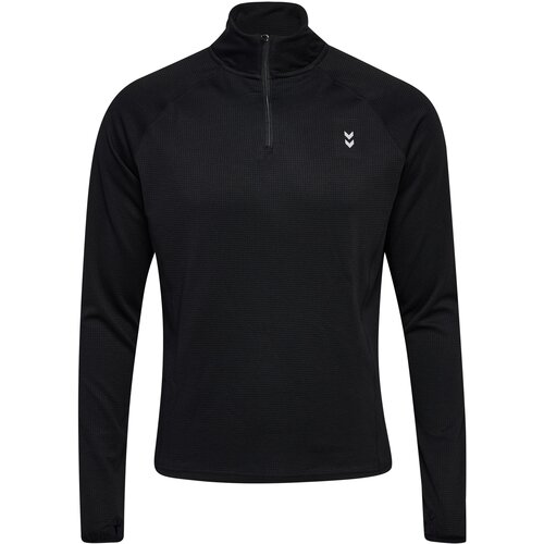 Hummel Mu&amp;scaron;ka dukserica HMLPULSE Half Zip Midlayer, Crna Slike