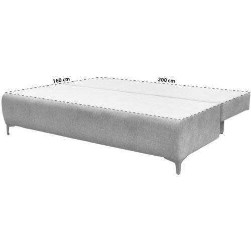 M&amp;ouml;max zofa Boxspring Viera, Svetlo Siva, Leži&amp;scaron;če, Predal Slike