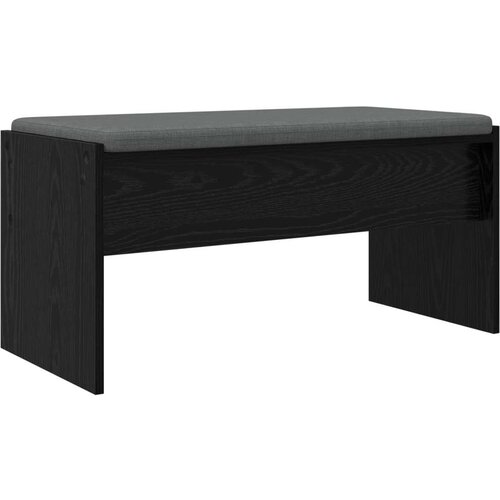  Klupa za hodnik s jastukom Crni hrast 80 x 38 x 46 cm Slike