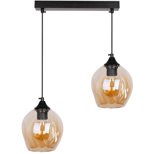 Candellux Lighting Crno viseće svjetlo sa staklenim sjenilom 14x48 cm Aspa - Slike