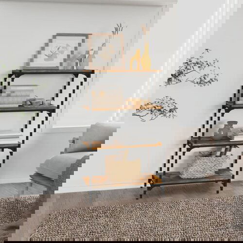 VidaXL Ormarić za knjige boja hrasta 60x33x100 cm drvo i čelik Slike
