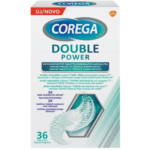 Corega Double Power, dnevne tablete za čiščenje zobnih protez